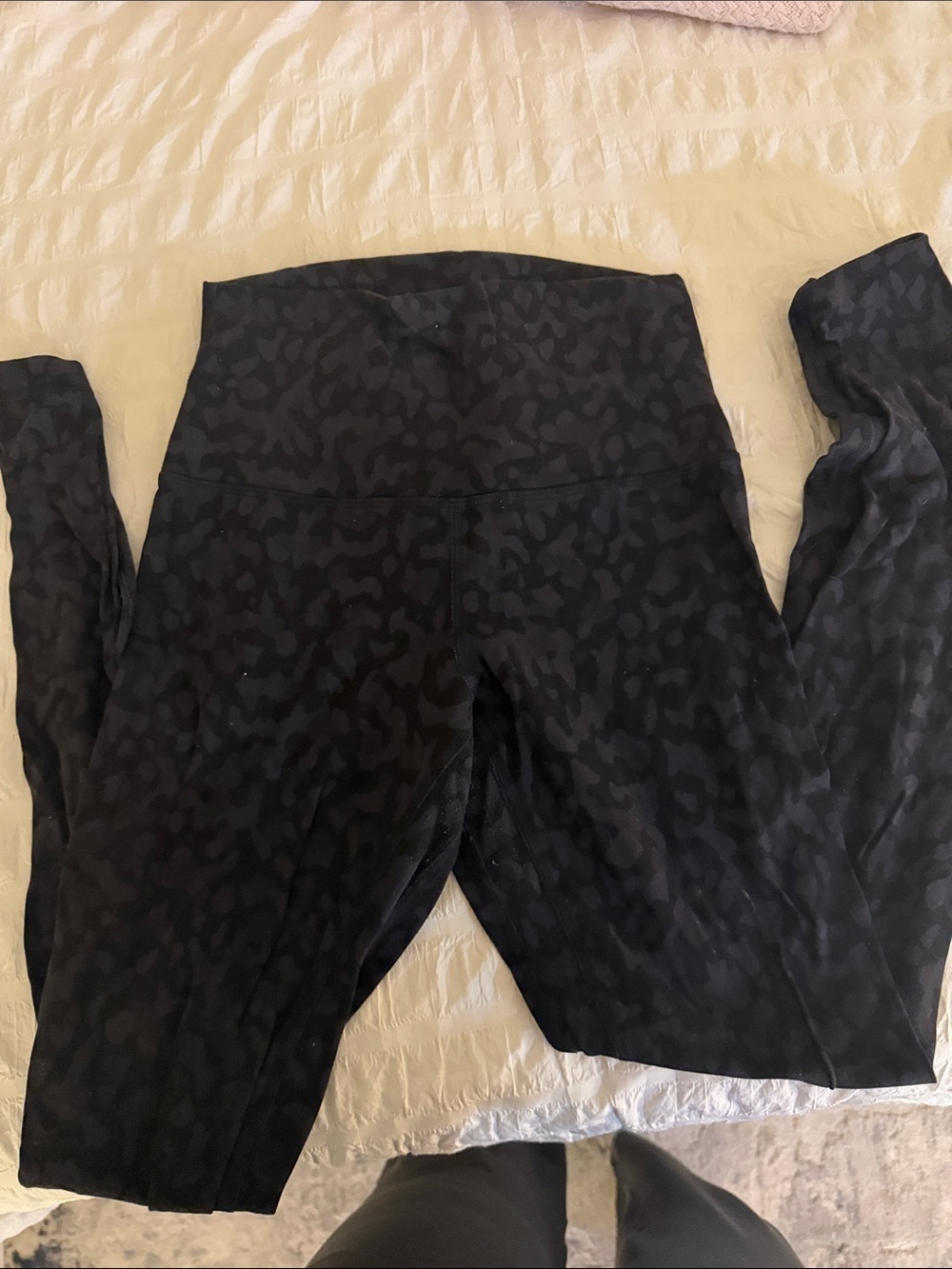 Lululemon High-Waist Leopard Print Leggings - Black